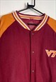 VINTAGE BARRYS VIRGINIA TECH LEATHER WOOL VARSITY JACKET XL