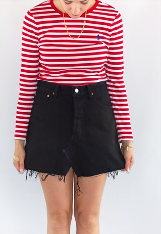 VINTAGE 501 LEVIS REWORKED DENIM MINI SKIRT