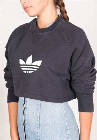 VINTAGE 90S USA CROP SWEATSHIRT/R433