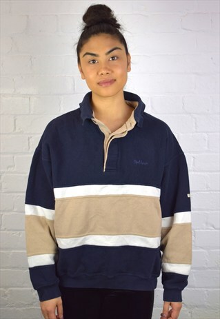 VINTAGE 90'S 1/4 BUTTON SWEATSHIRT