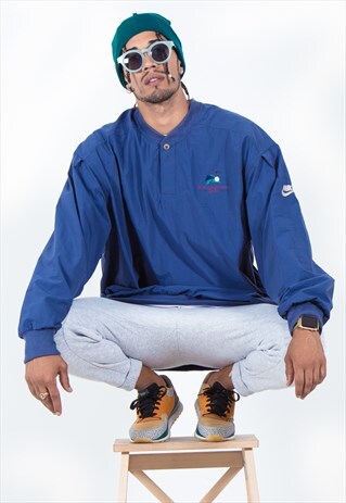 VINTAGE RETRO 90'S NIKE V-NECK PULLOVER JACKET / S7133