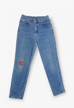 Vintage lee custom patch mom jeans w28 l32 BV17898