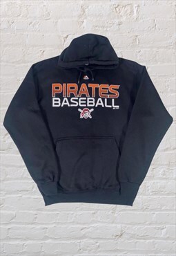 Vintage Pirates Baseball hoodie in black 