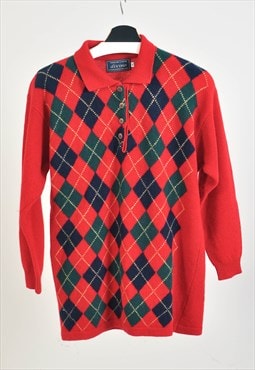 Vintage 90s polo rhombus jumper in red