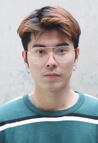 DOUBLE BAR METAL GLASSES IN ROSE GOLD