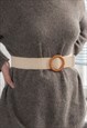 VINTAGE 80'S CREAM RAFFIA BELT
