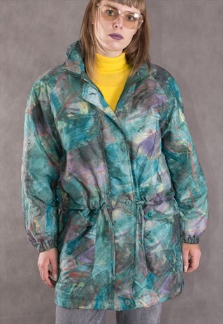 VINTAGE EARLY 90S ALL OVER PRINT OVERSIZED PARKA JACKET