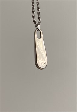Authentic Big Dior Zip pendant - Reworked Necklace