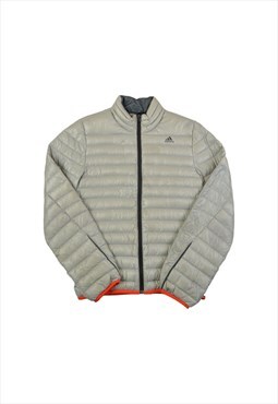 Vintage Adidas Puffer Jacket Grey Small