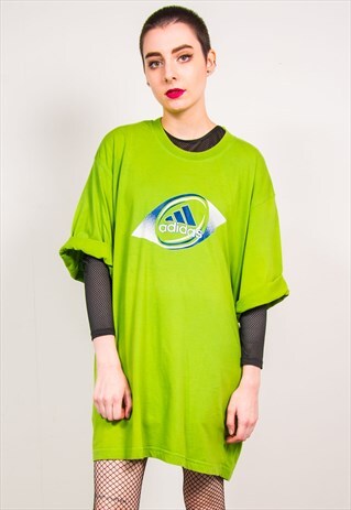 ADIDAS VINTAGE 90'S GREEN OVERSIZED T-SHIRT