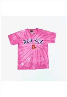 Vintage Red Sox Liquid Blue Tie Dye Baby Tee 
