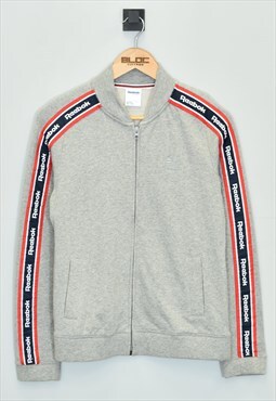 Vintage Reebok Zip Up Sweatshirt Grey XSmall