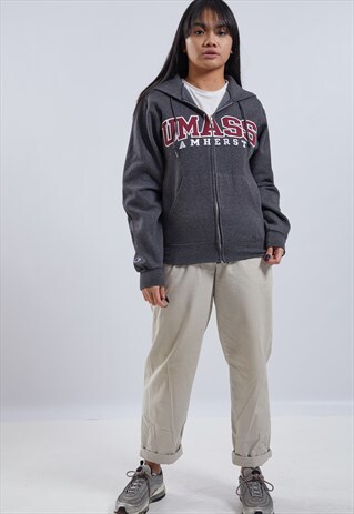 VINTAGE CHAMPION UMASS AMHERST ZIP-UP HOODIE
