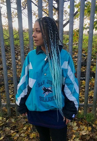 VINTAGE STARTER SAN JOSE SHARKS NHL HOCKEY BOMBER JACKET