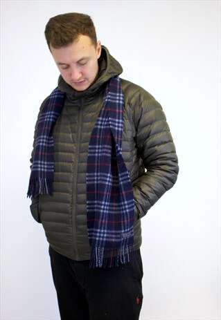 VINTAGE BURBERRY TRADITIONAL LAMBSWOOL CHECKED SCARF