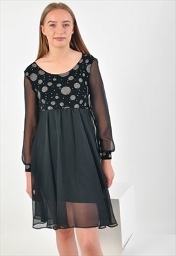 Vintage sheer dress in black