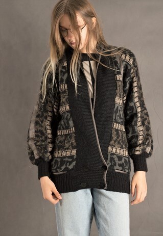 GORGEOUS 80S CARDIGAN DESIGNED BY MARGARETHA LEY, ESCADA