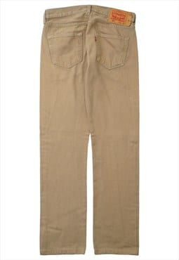 Vintage Levis 501 Straight Beige Trousers Womens