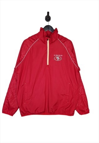 MEN'S NFL SAN FRANCISCO 49ERS 1/4 ZIP WINDBREAKER SIZE XL