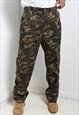 VINTAGE 90S CAMO CARGO TROUSERS - GREEN