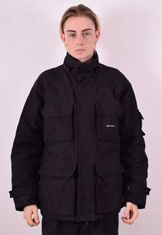 CARHARTT MENS VINTAGE JACKET LARGE BLACK 90S