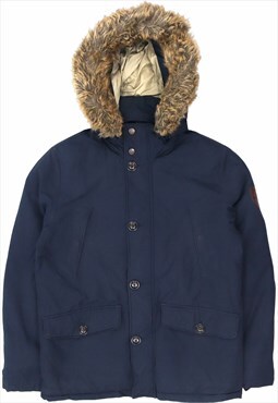 Vintage 90's Tommy Hilfiger Puffer Jacket Parka Faux Fur