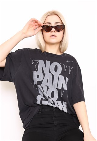 NIKE BLACK LOGO TOP T-SHIRT