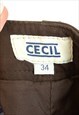 CECIL MEN'S W34 L36 REGULAR STRAIGHT GENUINE LEATHER PANTS