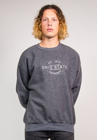 90'S VTG OHIO STATE UNIVERSITY COLLEGE FLEECE SWEATSHIRT
