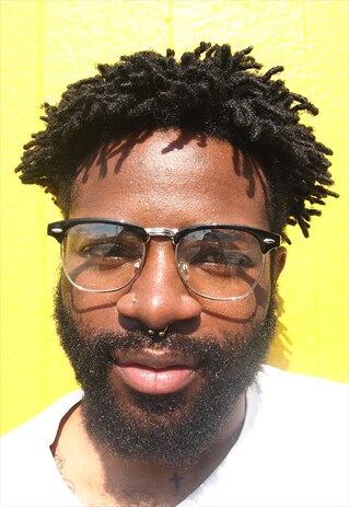 BLACK FRAME CLEAR LENS GLASSES