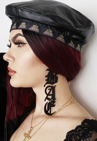 OLD ENGLISH BAE DROP EARRINGS