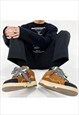 CHUNKY SKATER SNEAKERS MULTI COLORED LACES TRAINERS IN BROWN
