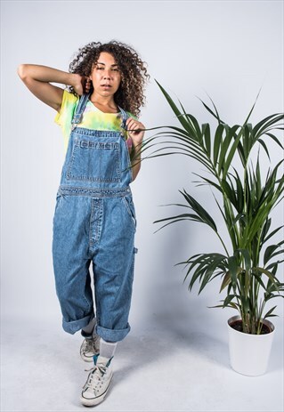 VINTAGE DUNGAREES IN BLUE DENIM