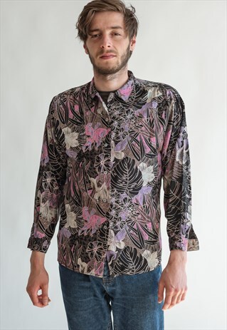 VINTAGE 80S FUNKY PATTERNED SHIRT