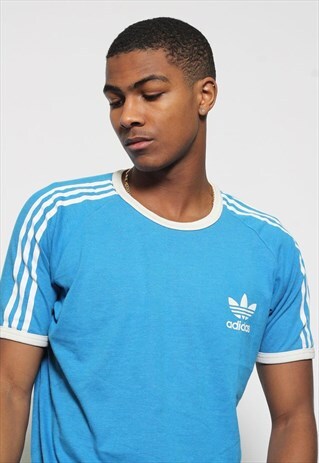 VINTAGE ADIDAS ORIGINALS T-SHIRT BLUE