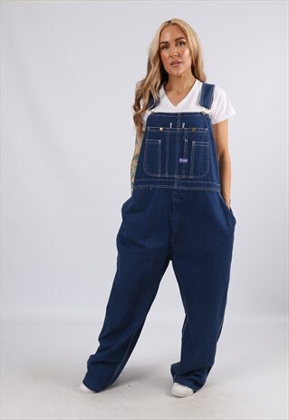 VINTAGE USA BIG SMITH DENIM DUNGAREES PLUS SIZE 24 5XL (94DE