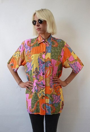 VINTAGE 90'S AMAZING COOL COLORFUL LONG SHIRT