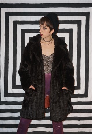 VINTAGE 70'S FAUX FUR COAT