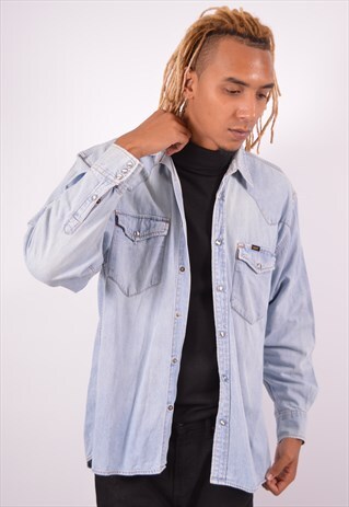 VINTAGE LEE DENIM SHIRT BLUE