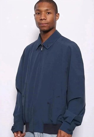 VINTAGE BURBERRY COLLARED JACKET BLUE