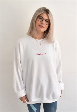 G&G UNISEX SWIRLY WRITING SWEAT