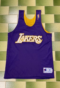 Vintage 90s Reversible LA Lakers Basketball Practice Jersey
