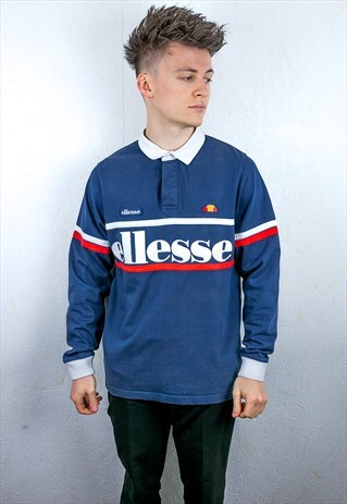 VINTAGE ELLESSE RUGBY POLO SHIRT