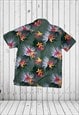 GREEN HAWAIIAN MEDIUM BILLABONG FLORAL SHIRT 