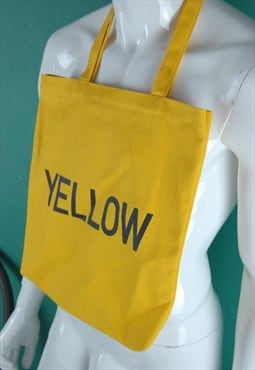 Vintage y2k funky bright yellow unisex indie party tote bag