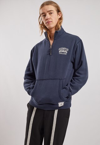 VINTAGE CHAMPION ASSUMPTION COLLEGE 1/4 ZIP SWEATSHIRT