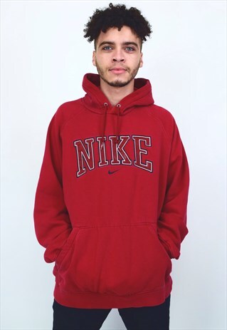 VINTAGE 90'S NIKE RED HOODIE
