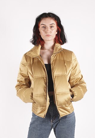VINTAGE RALPH LAUREN GOLD PUFFER WINTER JACKET/NN3551