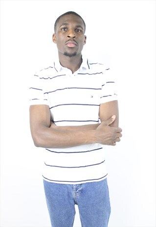 VINTAGE TOMMY HILFIGER STRIPED POLO SHIRT