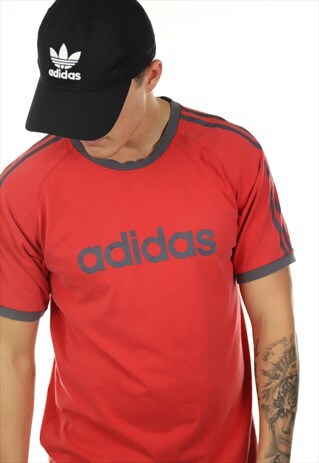 VINTAGE ADIDAS SPELL OUT T SHIRT TEE